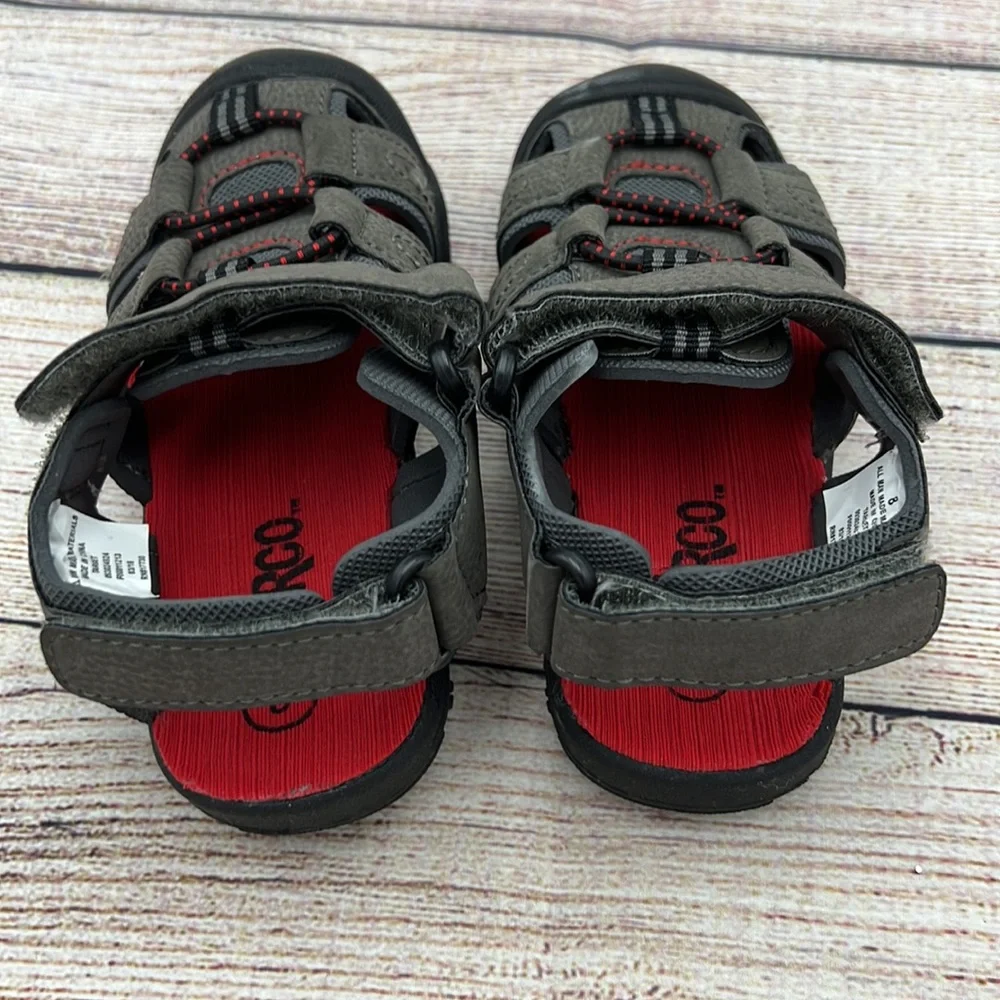 Circo Grey and Red Sandals Sz 8 NWOTs